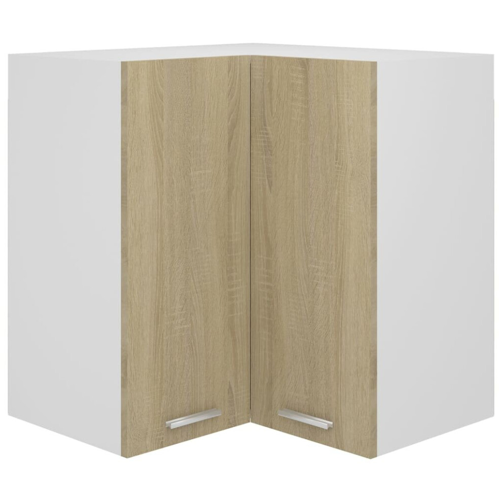 Vidaxl Hanging Corner Cabinet Sonoma Oak Engineered Wood Furniture Cabinet