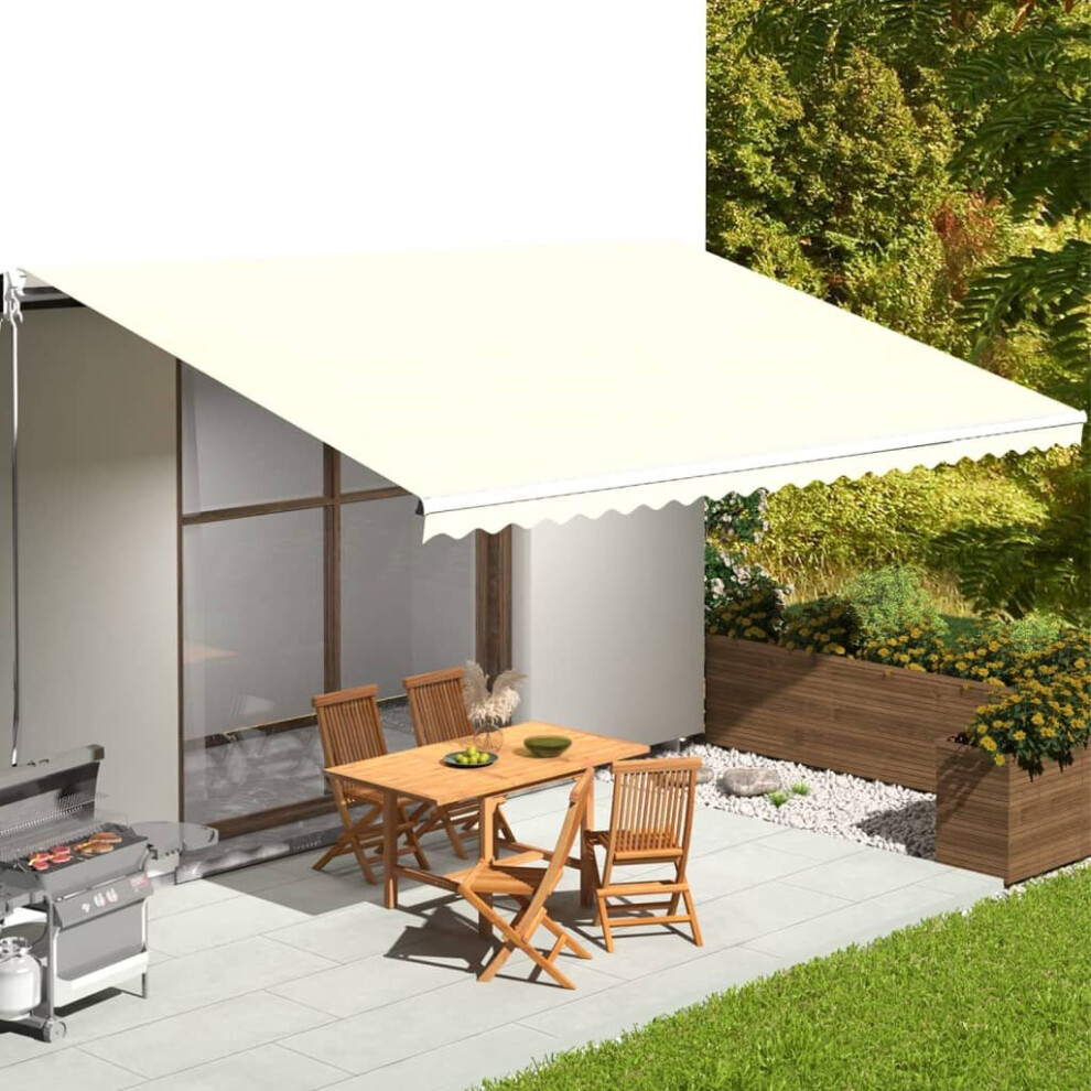 Vidaxl Replacement Fabric For Awning 6X3.5 M Outdoor Canopy Sunshade Cream