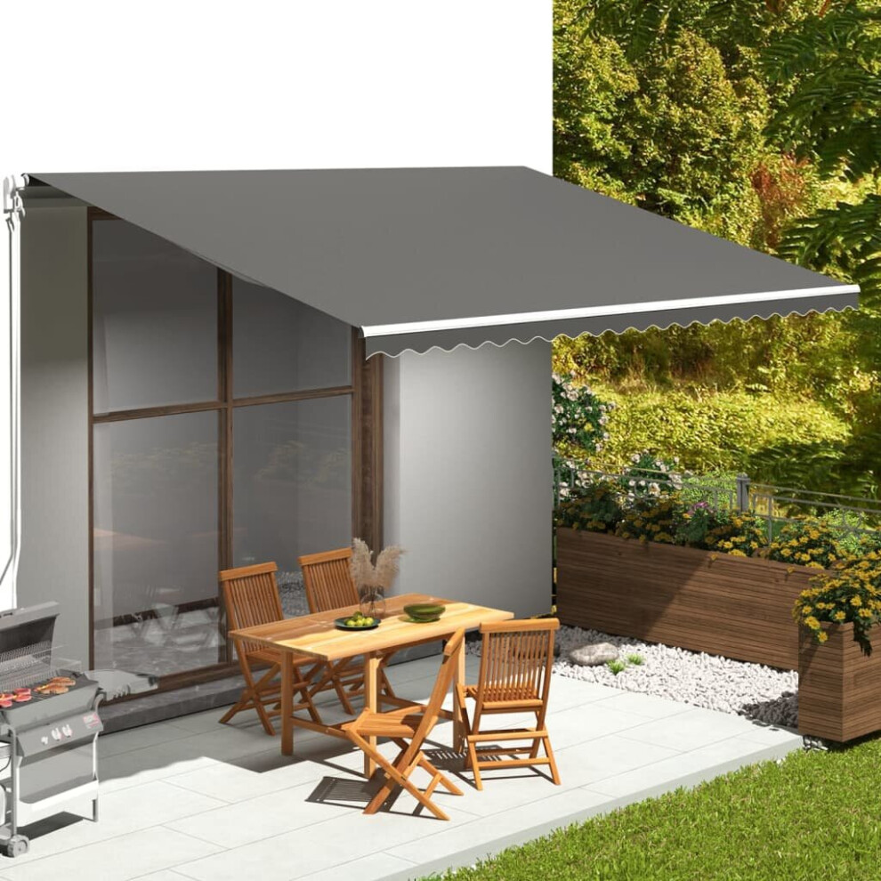 Vidaxl Replacement Fabric For Awning 5X3.5 M Outdoor Patio Canopy Anthracite