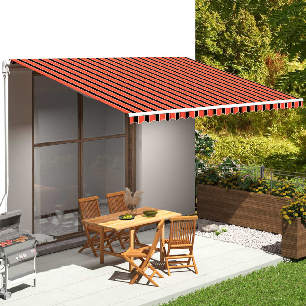 Vidaxl Replacement Fabric For Awning And 5X3.5 M Outdoor Canopy Orange/Brown
