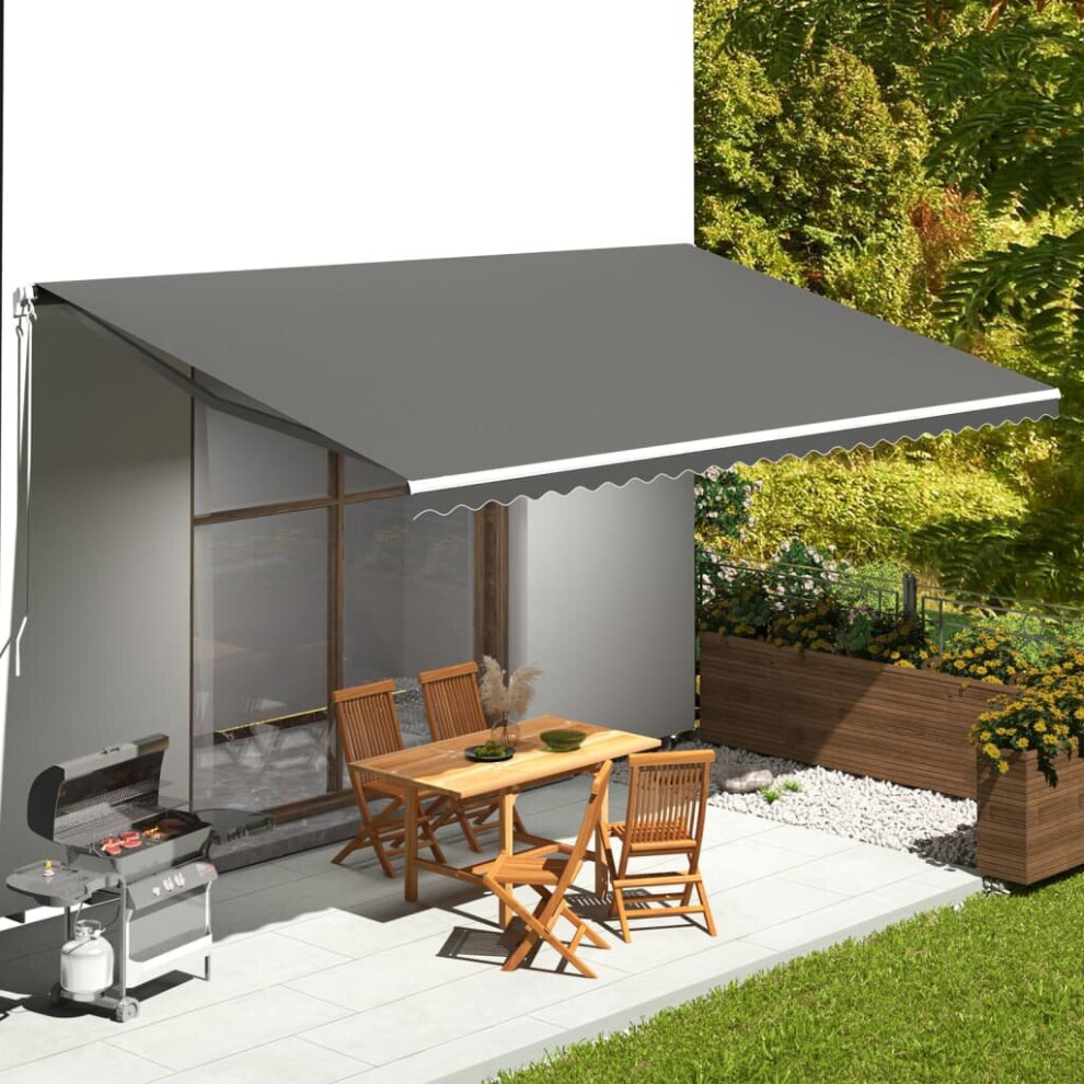 Vidaxl Replacement Fabric For Awning 6X3.5 M Outdoor Patio Canopy Anthracite