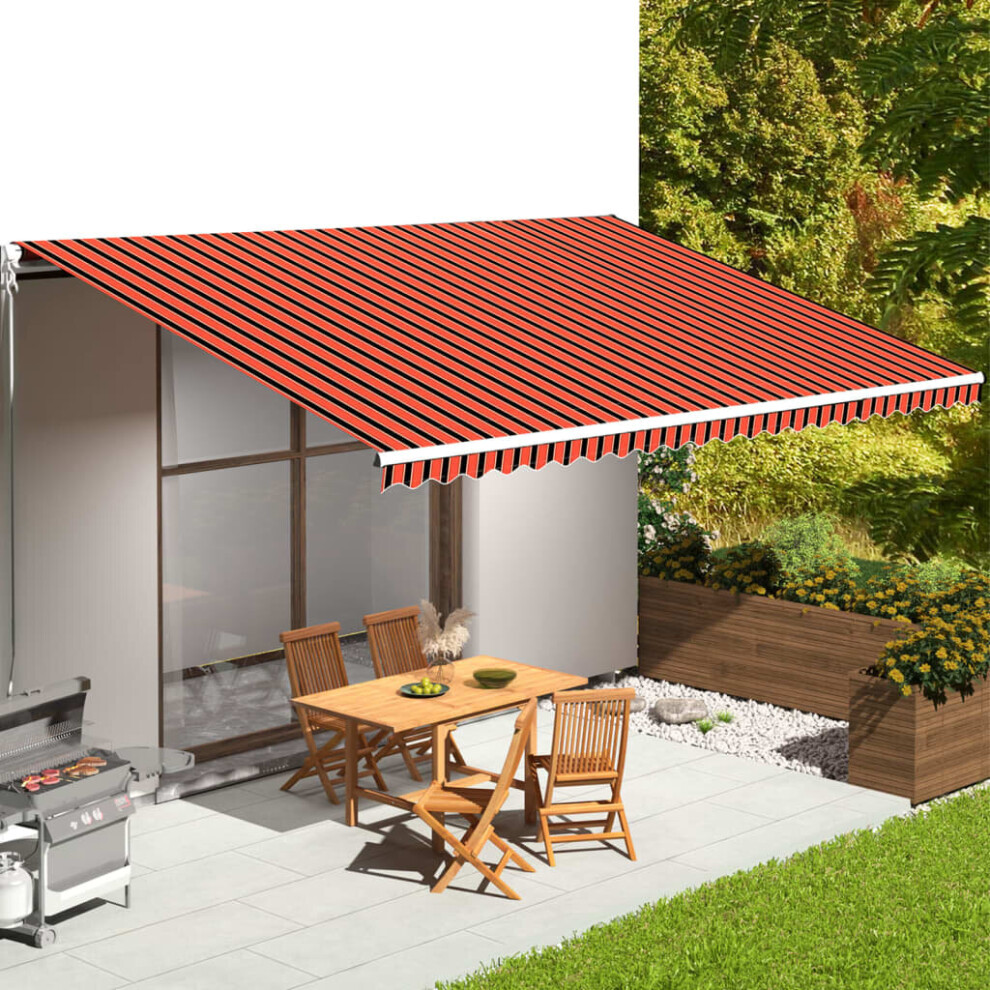 Vidaxl Replacement Fabric For Awning And 6X3.5 M Outdoor Canopy Orange/Brown