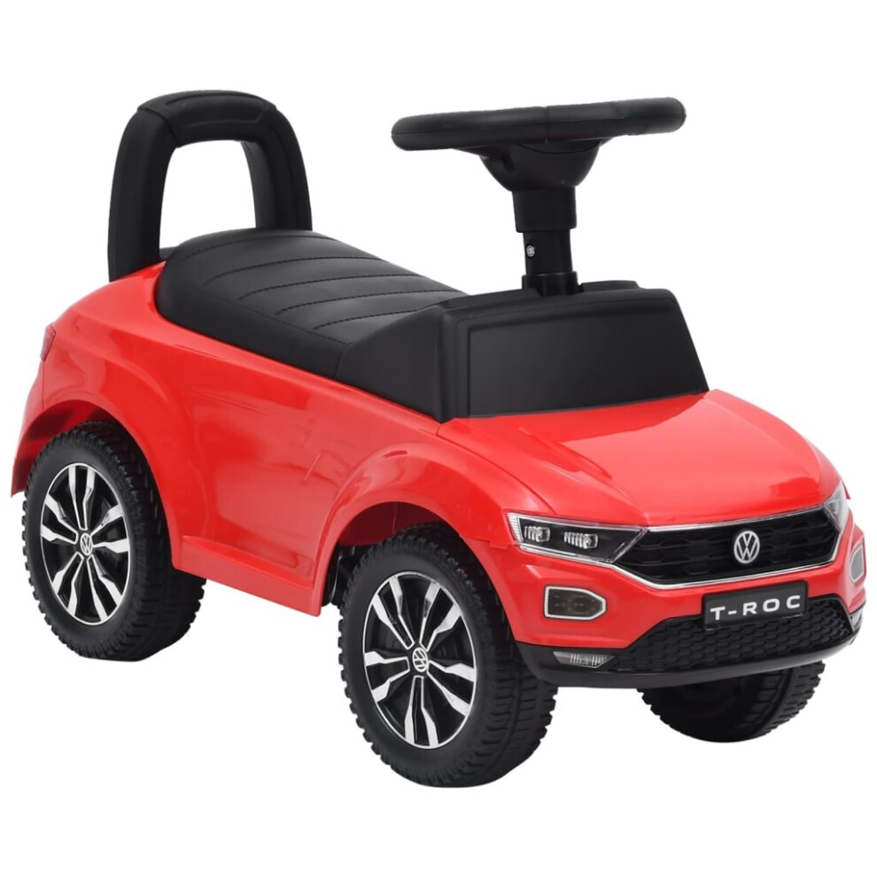 vidaXL Step Car Volkswagen T-Roc Red Game Garden Ride-on Toy Pedal Vehicle