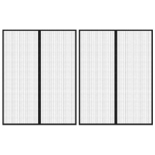 vidaXL 2x Insect Door Curtains with Magnet Blocks Black 230x160 cm Fly Screen