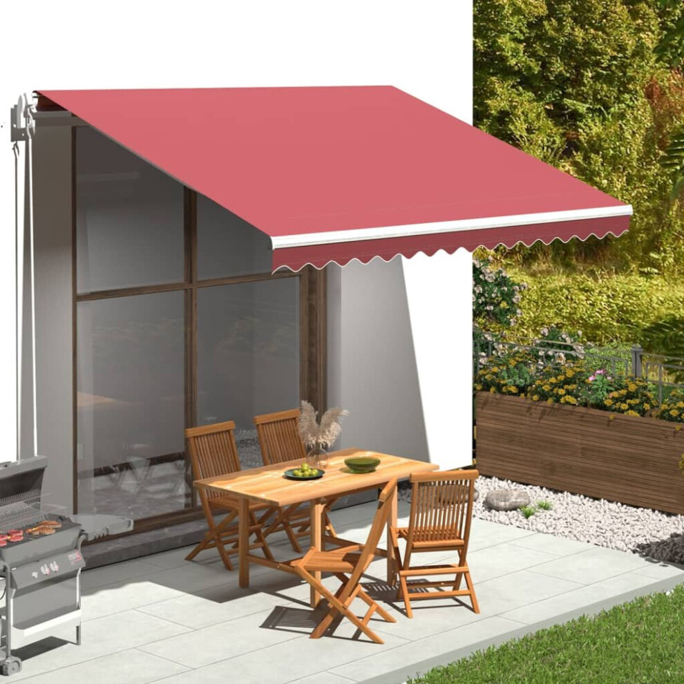 vidaXL Replacement Fabric for Awning Burgundy Red 4x3.5 m Outdoor Patio Canopy