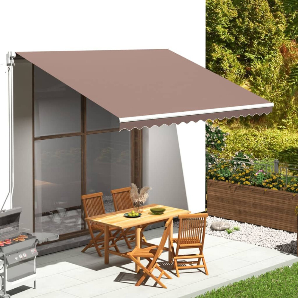 vidaXL Replacement Fabric for Awning Brown 4x3 m Outdoor Canopy Patio Sunshade