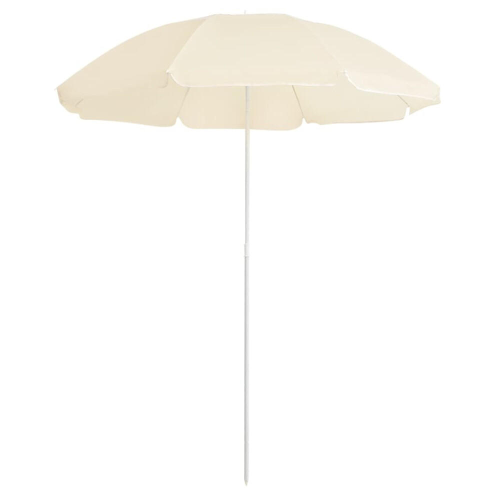 Vidaxl Garden Parasol With Steel Pole Sunshade Outdoor Umbrella Canopy Sand
