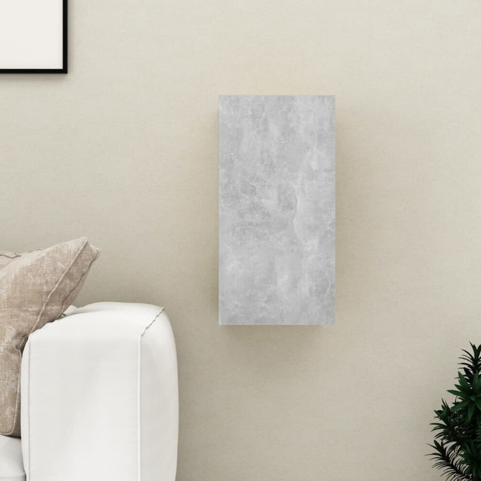 vidaXL TV Cabinet Concrete Grey Engineered Wood Wall Mounted Stand Furniture