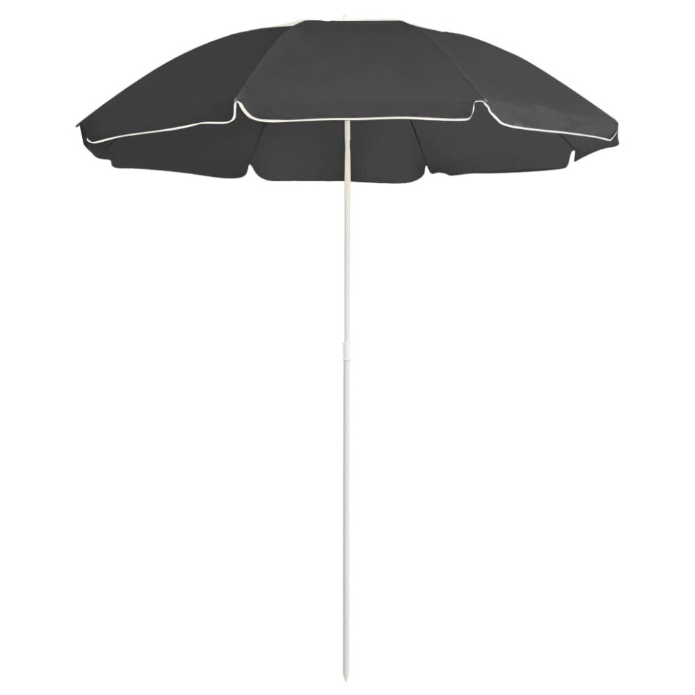 vidaXL Garden Parasol with Steel Pole Sunshade Outdoor Umbrella Anthracite