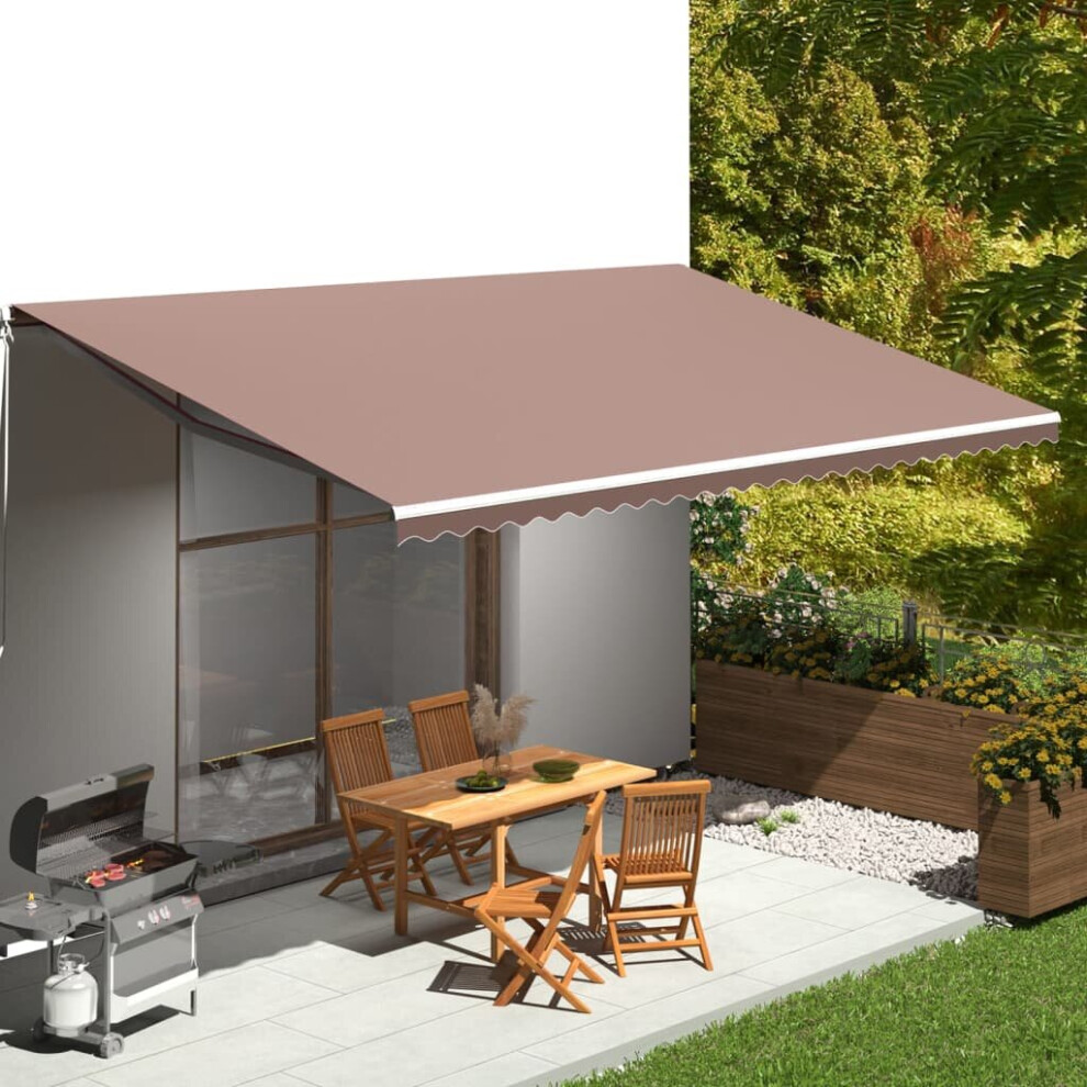 Vidaxl Replacement Fabric For Awning 6X3.5 M Outdoor Canopy Sunshade Brown