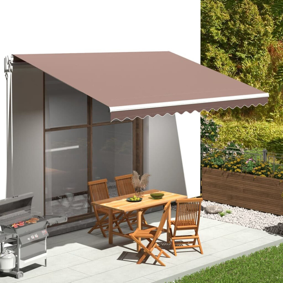 Vidaxl Replacement Fabric For Awning 4.5X3 M Outdoor Canopy Sunshade Brown