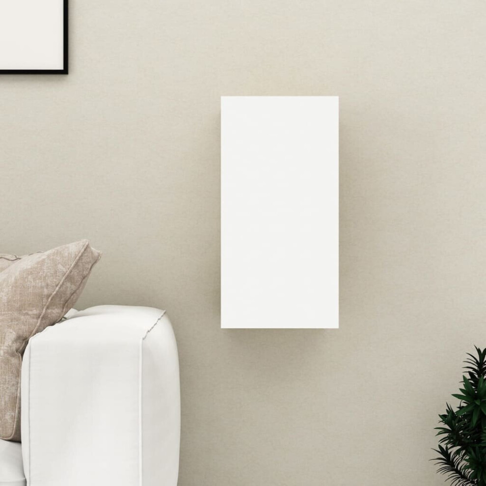 vidaXL TV Cabinet White and Sonoma Oak Engineered Wood Wall Mounted Cabinet