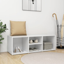 vidaXL Shoe Storage Bench White Engineered Wood Shoe Storage Cabinet Cupboard