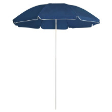vidaXL Garden Parasol with Steel Pole Sunshade Outdoor Umbrella Canopy Blue