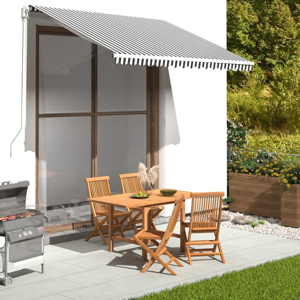 Vidaxl Replacement Fabric For Awning And 3X2.5 M Lawn Canopy Anthracite/White