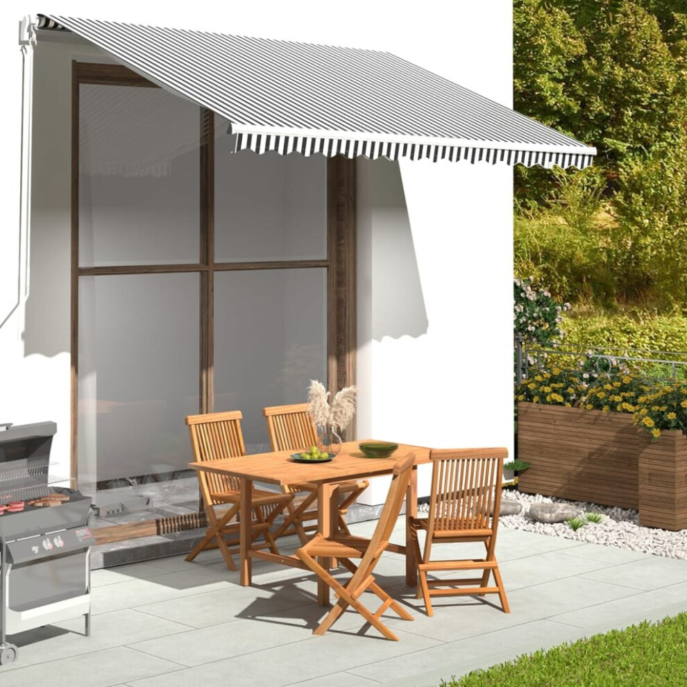 Vidaxl Replacement Fabric For Awning And 3.5X2.5 M Canopy Anthracite/White