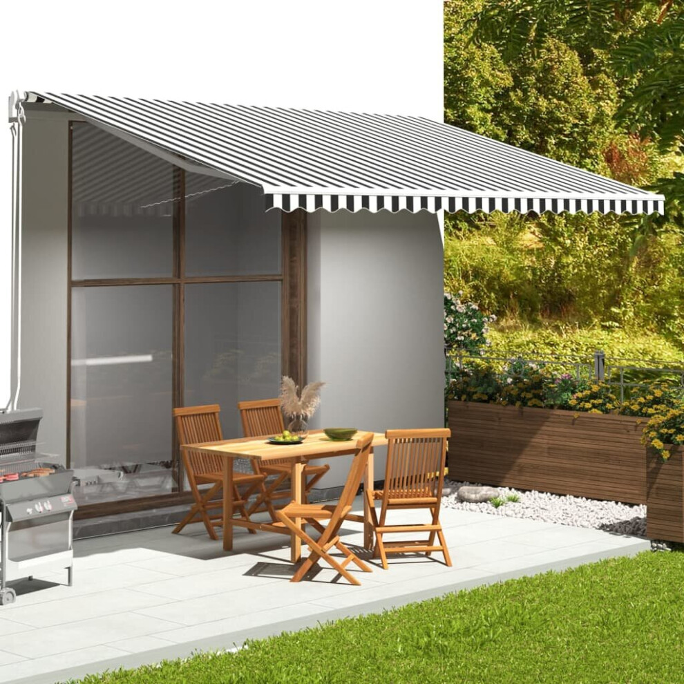 Vidaxl Replacement Fabric For Awning And 5X3 M Outdoor Canopy Anthracite/White