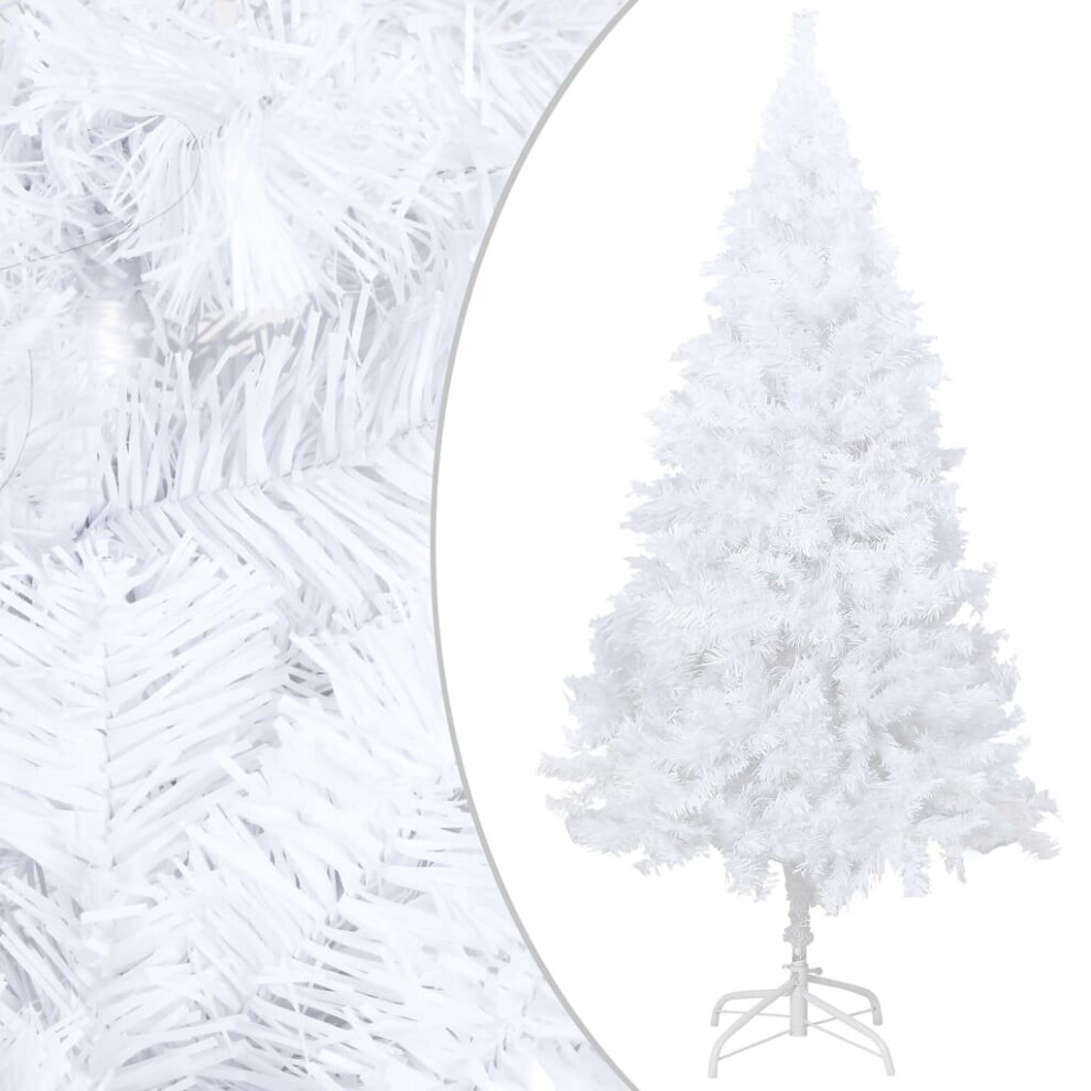 Vidaxl Artificial Christmas Tree With Thick Branches White 120 Cm Pvc Holiday