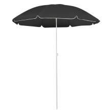 vidaXL Garden Parasol with Steel Pole Sunshade Outdoor Umbrella Anthracite