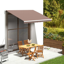 vidaXL Ersatzstoff für Markise Braun 350x250 cm Polyester