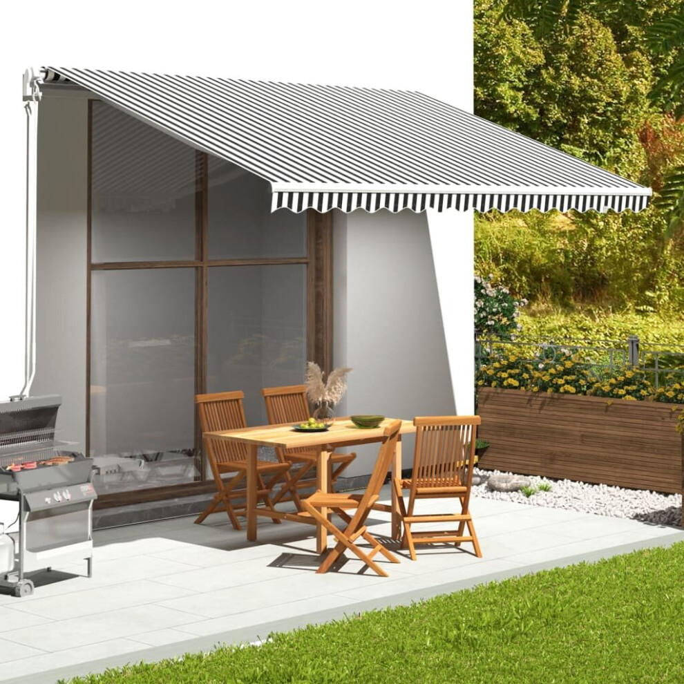 Vidaxl Replacement Fabric For Awning And 4.5X3 M Lawn Canopy Anthracite/White