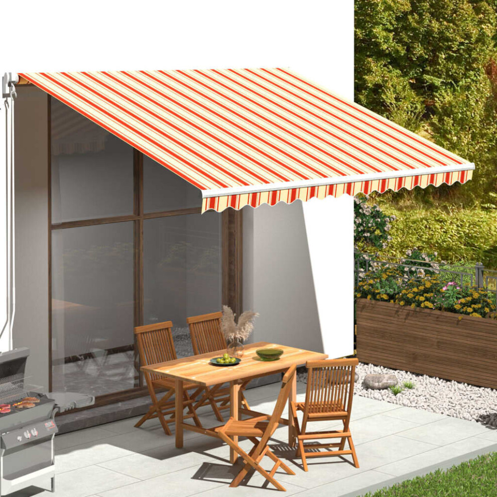 Vidaxl Replacement Fabric For Awning And 4X3.5 M Outdoor Canopy Yellow/Orange