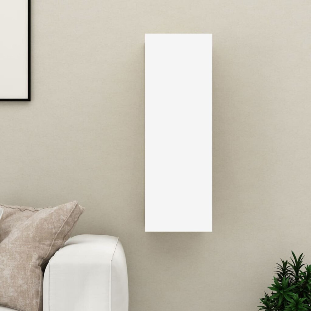 vidaXL TV Cabinet White and Sonoma Oak Engineered Wood Wall Mounted Cabinet