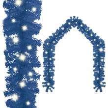 vidaXL Christmas Garland with LED Lights 5 m Blue Holiday Xmas Decoration