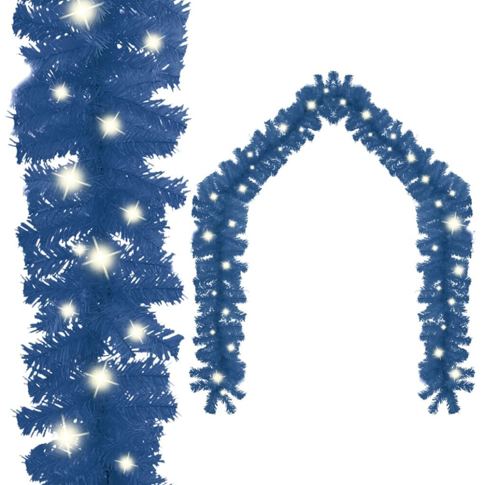 vidaXL Christmas Garland With LED Lights 5 M Blue Holiday Xmas Decoration