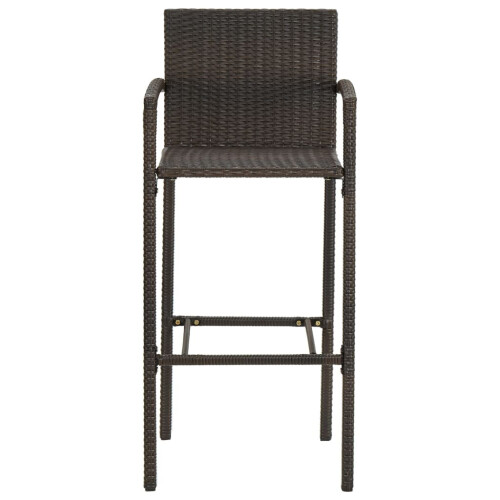 VidaXL vidaXL 5-tlg. Gartenbar-Set Poly Rattan Braun 2