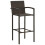 VidaXL vidaXL 5-tlg. Gartenbar-Set Poly Rattan Braun 2