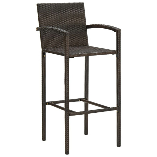 VidaXL vidaXL 5-tlg. Gartenbar-Set Poly Rattan Braun 1