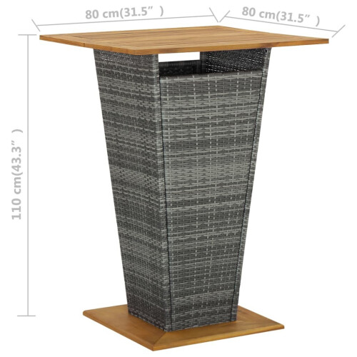 VidaXL vidaXL 5-tlg. Gartenbar-Set Grau 2