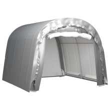 vidaXL Storage Tent Steel Grey Outdoor Structure Canopy Pavilion Shed Carport