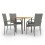 VidaXL vidaXL 5-tlg. Garten-Essgruppe Poly Rattan Grau 1