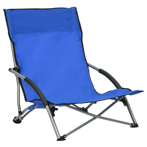 VidaXL vidaXL Klappstühle, 2 Stück, blauer Stoff 1