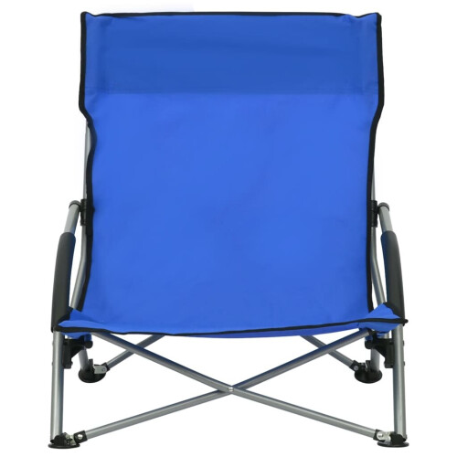 VidaXL vidaXL Klappstühle, 2 Stück, blauer Stoff 2