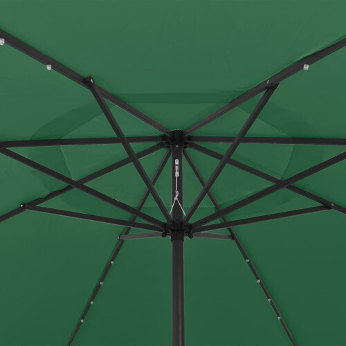 VidaXL vidaXL Sonnenschirm mit LED-Beleuchtung 400 cm Grün 1
