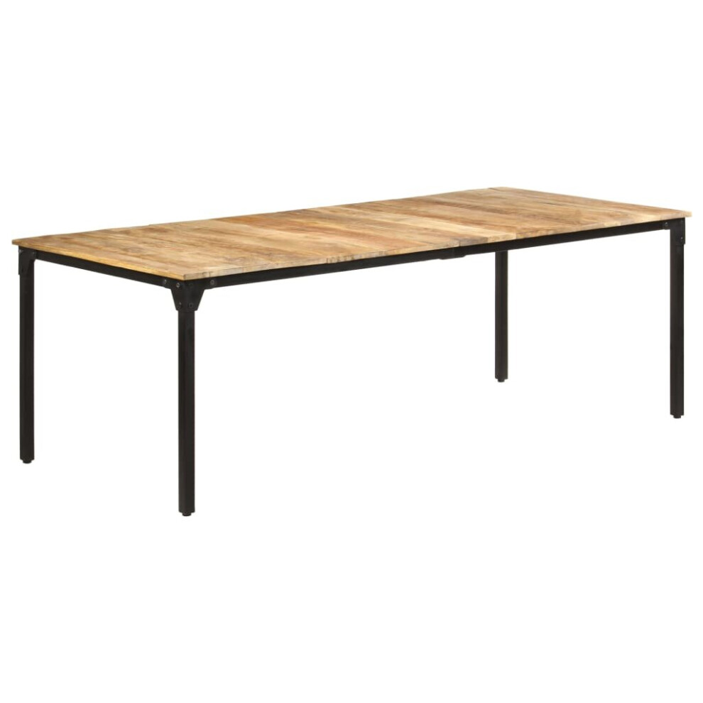 vidaXL Rough Mango Wood Dining Table 220x100x76 cm Kitchen Office Furniture