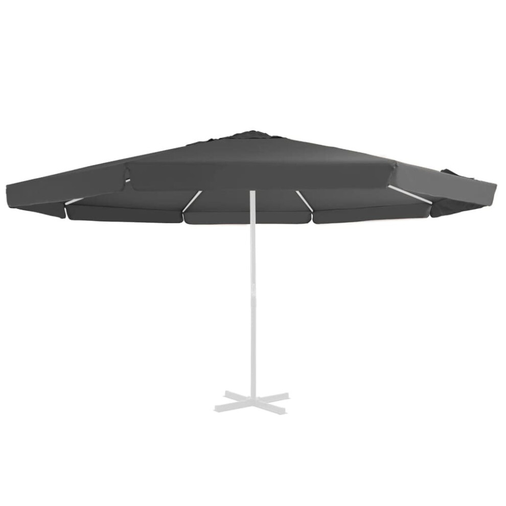 vidaXL Replacement Fabric for Outdoor Parasol Anthracite 500 cm Umbrella Cloth