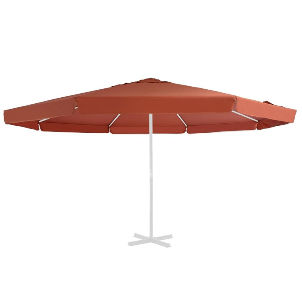 vidaXL Replacement Fabric for Outdoor Parasol Terracotta 500 cm Umbrella Cloth