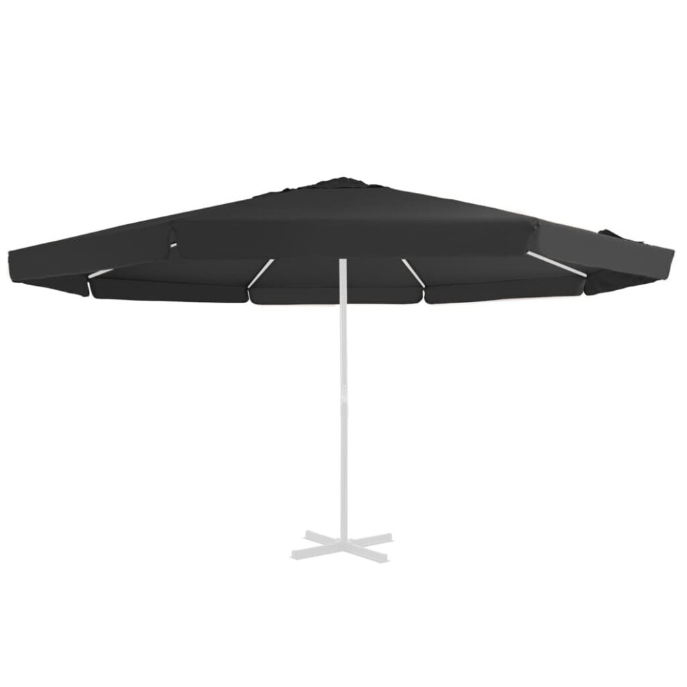 vidaXL Replacement Fabric for Outdoor Parasol Black 500 cm Umbrella Cloth