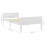 VidaXL vidaXL Solid Wood Pine Bed Frame White 90x200 cm Wooden Bedstead Bed Base 4