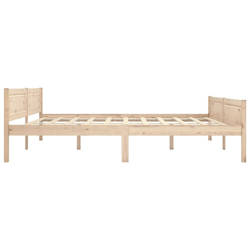 VidaXL vidaXL Solid Pinewood Bed Frame 200x200 cm Bedroom Wooden Bed Base Bedstead 2