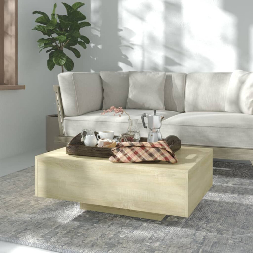 vidaXL Coffee Table Sonoma Oak Engineered Wood Indoor Furniture Couch Table