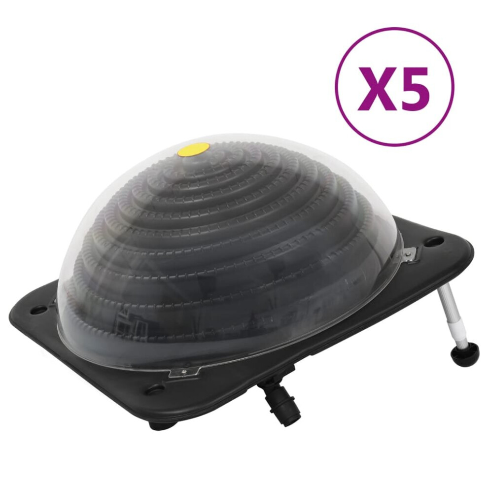 vidaXL 5x Solar Pool Heaters HDPE Aluminium Domes Pool Heating System Outdoor