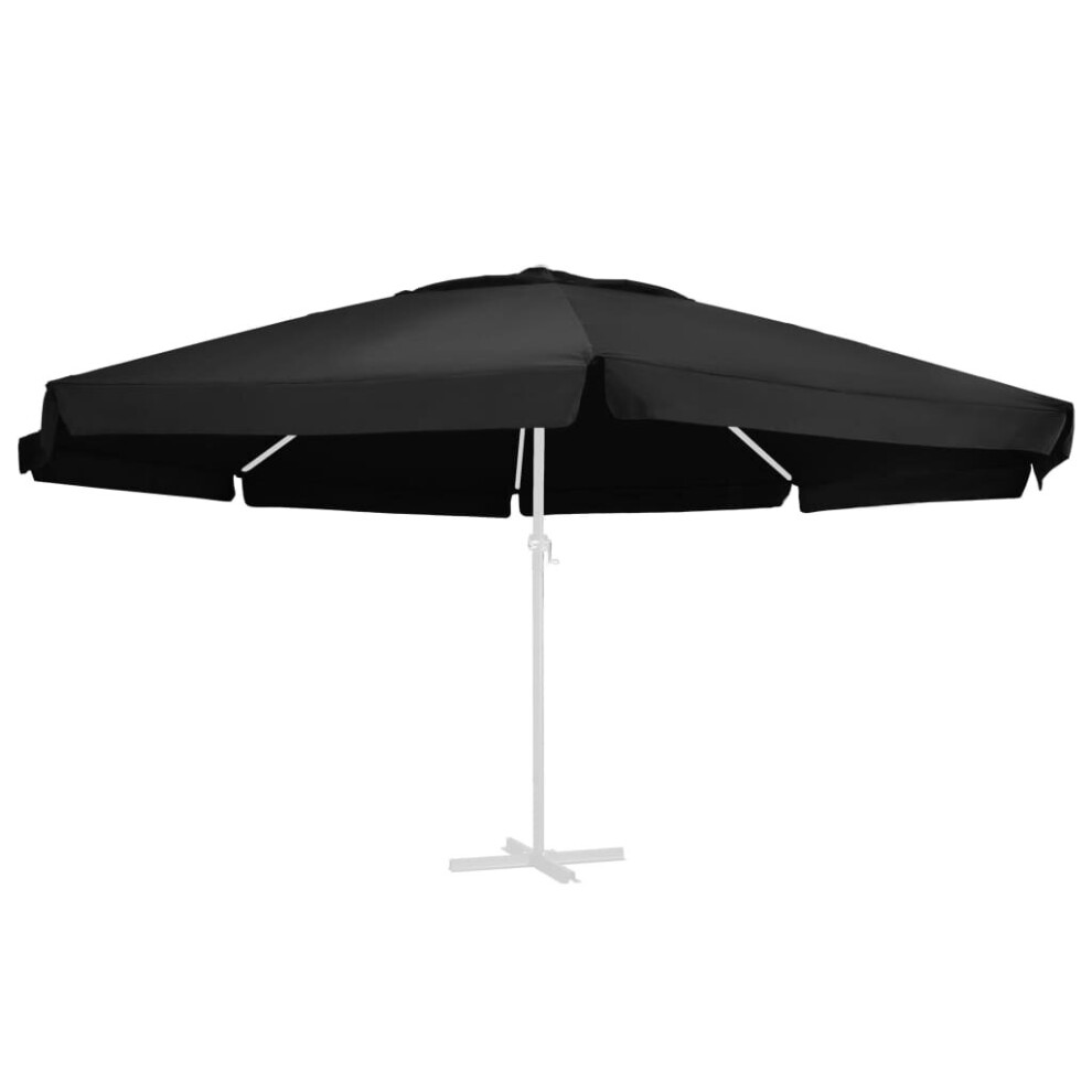 vidaXL Replacement Fabric for Outdoor Parasol Black 600 cm Umbrella Cloth