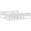 VidaXL vidaXL Solid Wood Pine Bed Frame White 200x200 cm Wooden Bedstead Bed Base 1