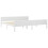 VidaXL vidaXL Solid Wood Pine Bed Frame White 200x200 cm Wooden Bedstead Bed Base 2
