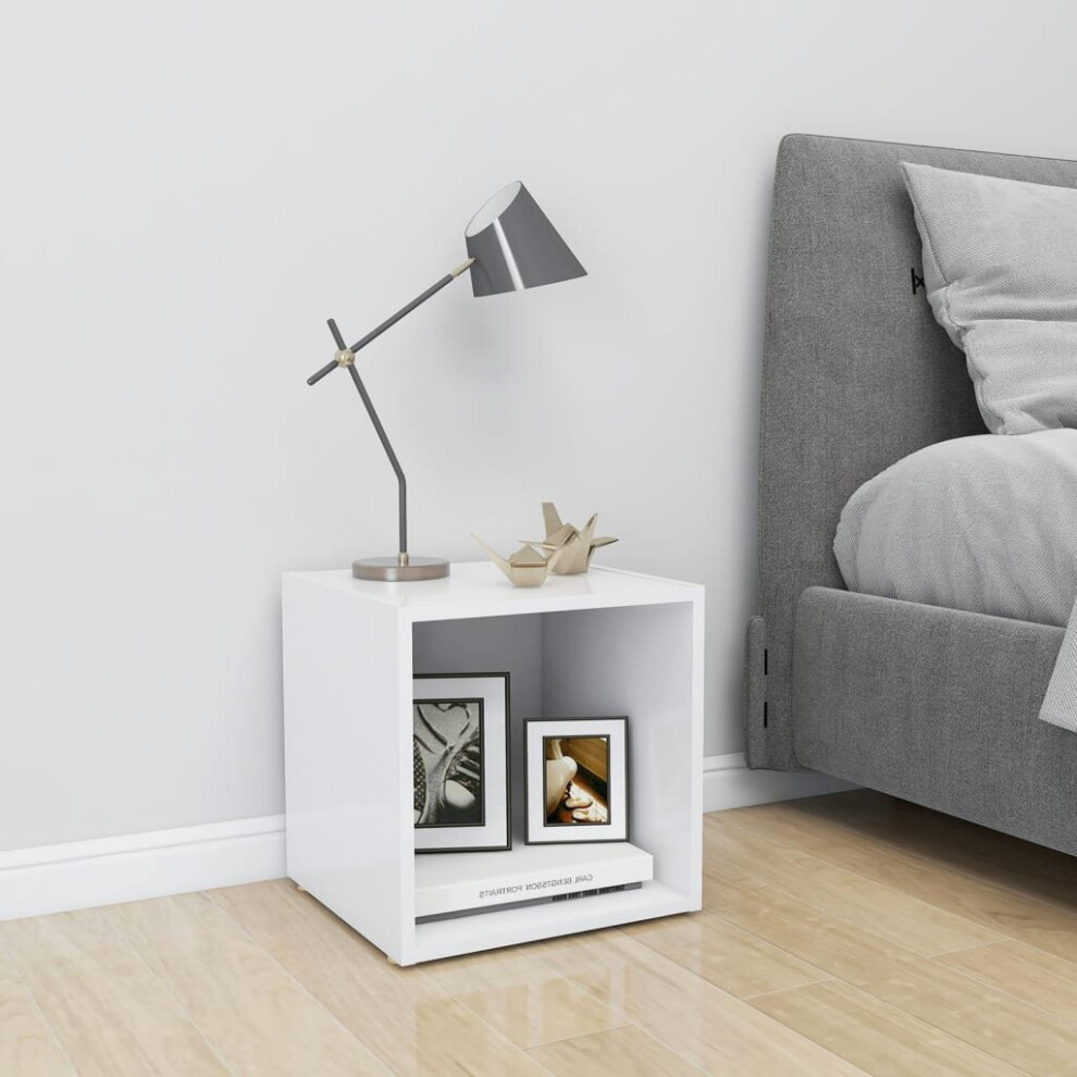 vidaXL TV Cabinet Home White Engineered Wood Stereo Furniture HiFi Cabinet